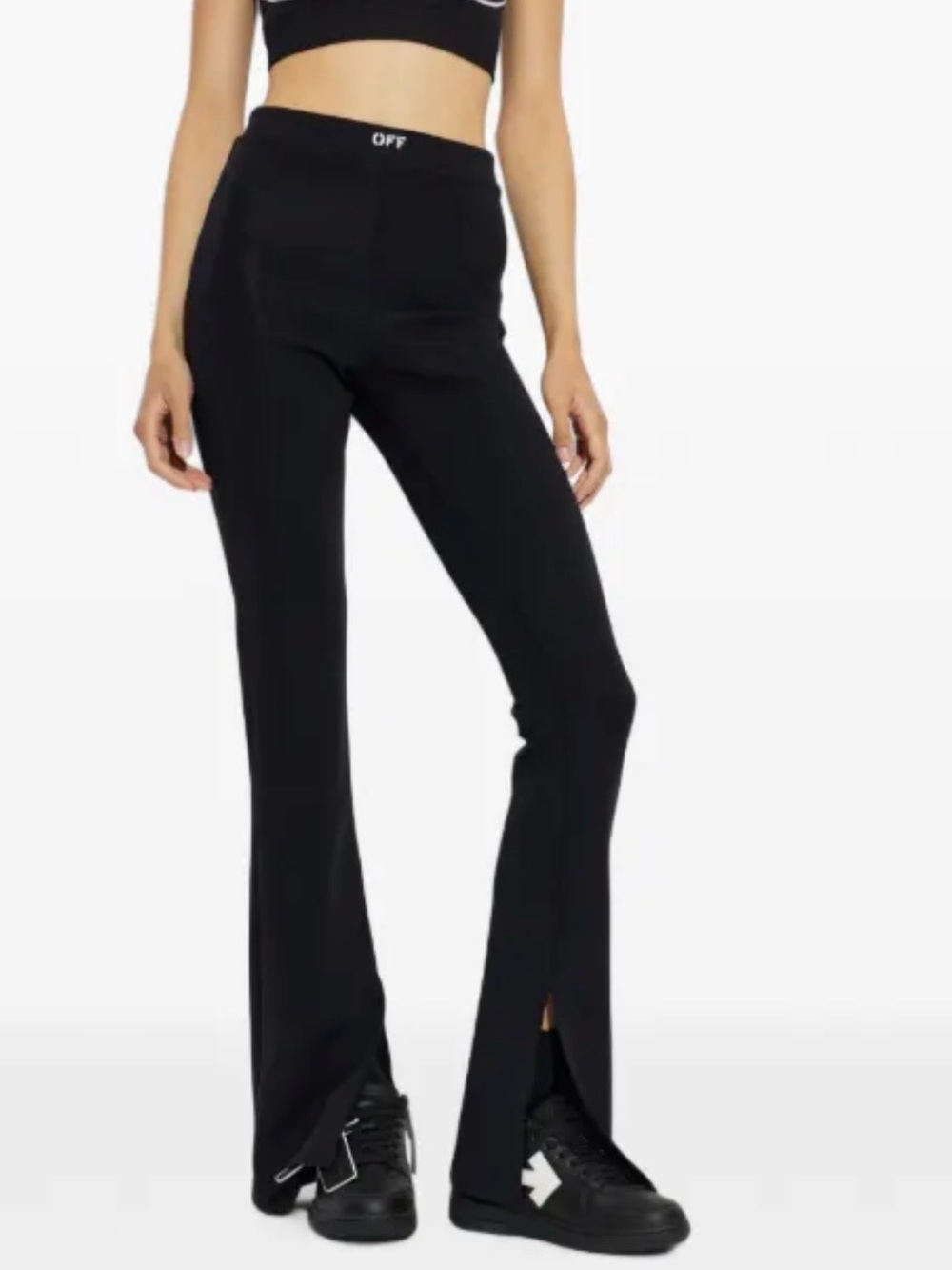 Off White Black Flared Pants, Size Small, New with Tags and COA